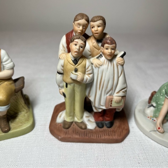 The Danbury Mint puppy love, barbershop quartet, marbles champion Figurines. 4” - Picture 3 of 8